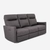 Divano 3 posti relax elettrico reclinabile 2 USB in similpelle Jovit Saldi