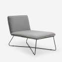 Poltrona chaise lounge design moderno minimalista in velluto Dumas Sconti