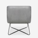 Poltrona chaise lounge design moderno minimalista in velluto Dumas Stock