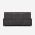 Divano 3 posti relax elettrico reclinabile 2 USB in similpelle Jovit 