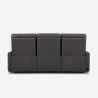 Divano 3 posti relax elettrico reclinabile 2 USB in similpelle Jovit 