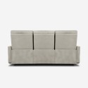 Divano 3 posti relax reclinabile manuale similpelle moderno grigio Kiros Acquisto