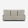 Divano 3 posti relax reclinabile manuale similpelle moderno grigio Kiros Acquisto