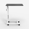 Tavolino da divano letto 40x60cm altezza regolabile 4 ruote Endy 