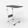 Tavolino da divano letto 40x60cm altezza regolabile 4 ruote Endy 