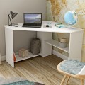 Scrivania angolare ufficio studio salvaspazio bianco 80x80x73cm Keniro Promozione