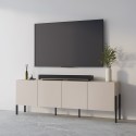 Mobile porta TV soggiorno 4 ante beige design moderno 200x40x69cm Givre Saldi