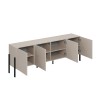 Mobile porta TV soggiorno 4 ante beige design moderno 200x40x69cm Givre Offerta