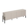 Mobile porta TV soggiorno 4 ante beige design moderno 200x40x69cm Givre Vendita