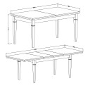 Tavolo pranzo allungabile 90x160-240 legno rovere bianco classico Guilhem Catalogo