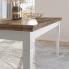 Tavolo pranzo allungabile 90x160-240 legno rovere bianco classico Guilhem Offerta