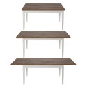 Tavolo pranzo allungabile 90x160-240 legno rovere bianco classico Guilhem Saldi