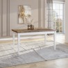 Tavolo pranzo allungabile 90x160-240 legno rovere bianco classico Guilhem Sconti
