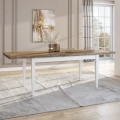 Tavolo pranzo allungabile 90x160-240 legno rovere bianco classico Guilhem Promozione