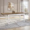 Tavolo pranzo allungabile 90x160-240 legno rovere bianco classico Guilhem Promozione