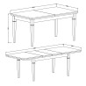 Tavolo sala da pranzo allungabile 90x160-240 stile classico Tillac Catalogo