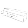 Mobile TV 180cm soggiorno design moderno 3 ante bianco legno Nirrat Sconti