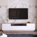 Mobile TV 180cm soggiorno design moderno 3 ante bianco legno Nirrat Saldi