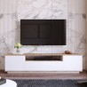 Mobile TV 180cm soggiorno design moderno 3 ante bianco legno Nirrat Saldi