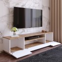 Mobile TV 180cm soggiorno design moderno 3 ante bianco legno Nirrat Offerta