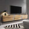 Mobile porta TV design sospeso moderno 240cm 3 ante luce LED Selby Catalogo