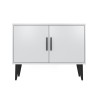 Credenza madia soggiorno bianca moderna 2 ante mobile ingresso Corduiso Stock