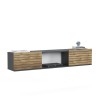 Mobile sospeso porta TV stile minimal moderno legno bianco nero Elano Catalogo