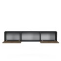 Mobile sospeso porta TV stile minimal moderno legno bianco nero Elano Stock