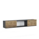 Mobile sospeso porta TV stile minimal moderno legno bianco nero Elano Caratteristiche