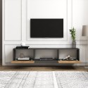 Mobile sospeso porta TV stile minimal moderno legno bianco nero Elano Misure