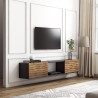 Mobile sospeso porta TV stile minimal moderno legno bianco nero Elano Offerta