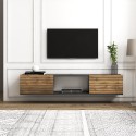 Mobile sospeso porta TV stile minimal moderno legno bianco nero Elano Prezzo