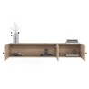 Mobile TV sospeso in legno bianco design moderno 150x32x28cm Leo Caratteristiche