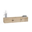 Mobile TV sospeso in legno bianco design moderno 150x32x28cm Leo Catalogo