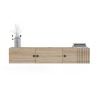 Mobile TV sospeso in legno bianco design moderno 150x32x28cm Leo Scelta