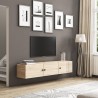 Mobile TV sospeso in legno bianco design moderno 150x32x28cm Leo Offerta