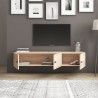 Mobile TV sospeso in legno bianco design moderno 150x32x28cm Leo Prezzo