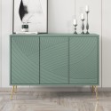 Credenza madia verde 120 cm soggiorno cucina 3 ante piedini dorati Luke Catalogo