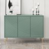 Credenza madia verde 120 cm soggiorno cucina 3 ante piedini dorati Luke Catalogo