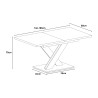 Tavolo allungabile 140-180x80 da pranzo moderno bianco 8 posti Bronx Sconti