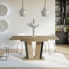 Tavolo in legno allungabile cucina 80x120-160cm rovere nero Doha 2 Vendita