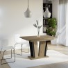 Tavolo in legno allungabile cucina 80x120-160cm rovere nero Doha 2 Offerta
