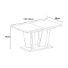 Tavolo in legno allungabile cucina 80x120-160cm rovere nero Doha 2 Sconti