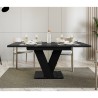 Tavolo cucina 80x120-160cm allungabile moderno nero effetto marmo Masiv Royal Vendita