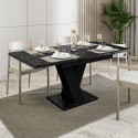 Tavolo cucina 80x120-160cm allungabile moderno nero effetto marmo Masiv Royal Catalogo