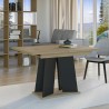 Tavolo cucina moderno allungabile 90x120-160cm in legno rovere nero Mufo Promozione