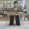 Tavolo cucina moderno allungabile 90x120-160cm in legno rovere nero Mufo Vendita