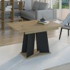 Tavolo cucina moderno allungabile 90x120-160cm in legno rovere nero Mufo Offerta