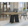 Tavolo cucina moderno allungabile 90x120-160cm in legno rovere nero Mufo Saldi