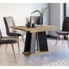 Tavolo cucina moderno allungabile 90x120-160cm in legno rovere nero Mufo Stock